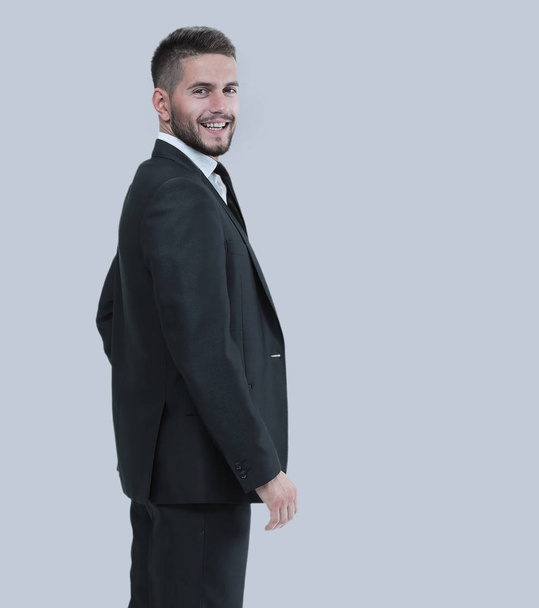 Full length smiling business man looking at camera and standing - Photo, image