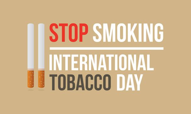 Stop smoking international no tobacco day - Vektori, kuva