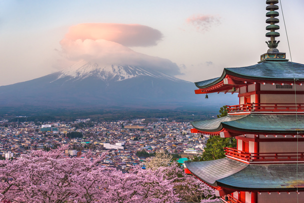 Pagoda ja Fuji
 - Valokuva, kuva
