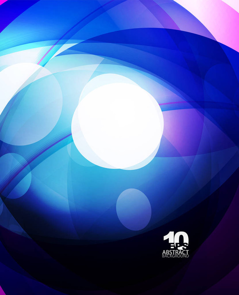 Hochglanzglas glänzende Blase abstrakter Hintergrund, Wellenlinien - Vektor, Bild