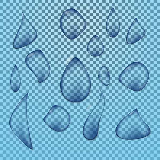 Set de gotas de agua transparentes realistas
 - Vector, imagen