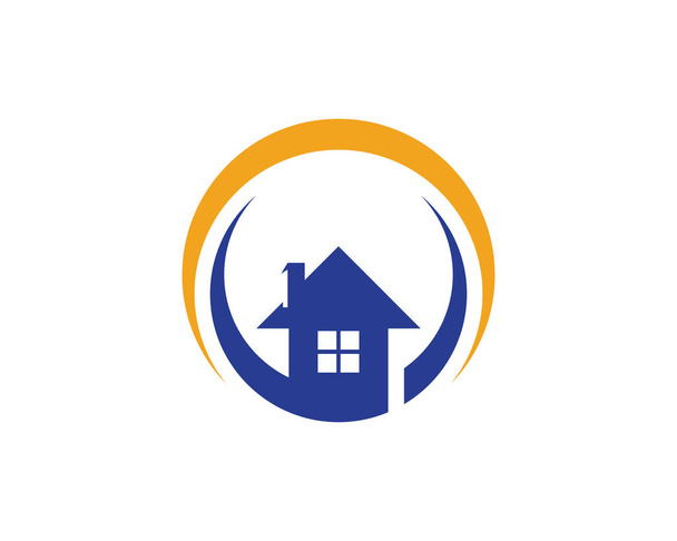 Immobilier et bâtiments à la maison logo icônes modèle - Vecteur, image