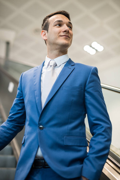 handsome businessman on elevator - Foto, Bild