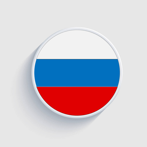 Round logo with Russian flag - Foto, Imagem