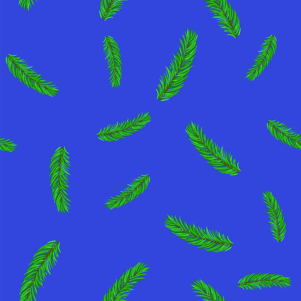 Patrón de ramas de abeto verde
 - Vector, imagen