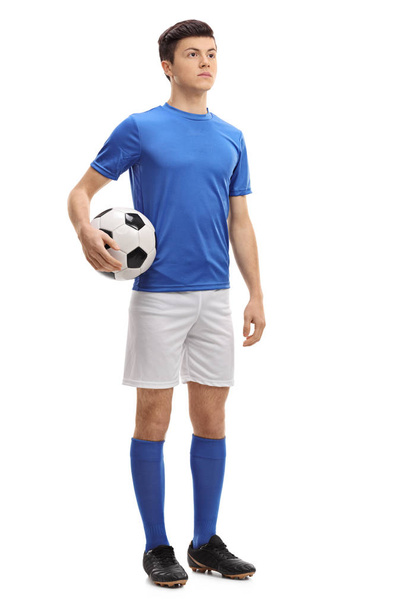 Teenage soccer player - Fotoğraf, Görsel