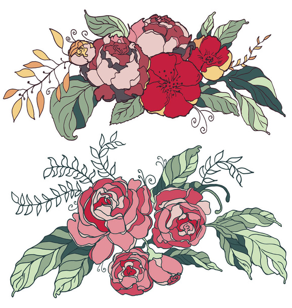 Vector illustration of a floral border flowers. - Vector, afbeelding