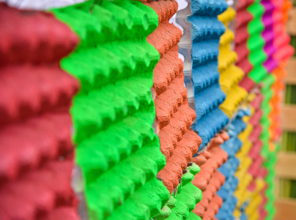 Fondo de coloridos ventiladores de papel
 - Foto, Imagen