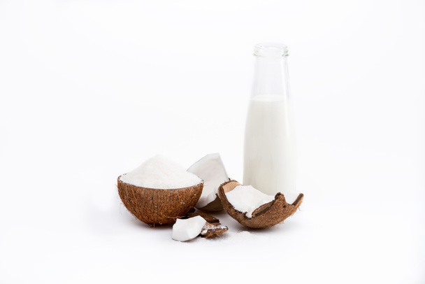 coconut milk in bottle - Foto, immagini