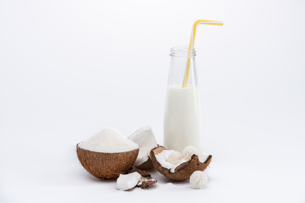 Coconut milk and nut  - Photo, Image