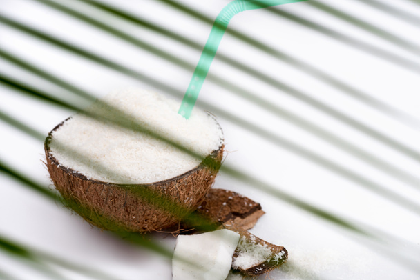 Расколотый кокос с стружками
  - Фото, изображение