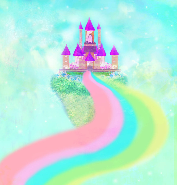 Magic Fairy Tale Castle in clouds - Φωτογραφία, εικόνα