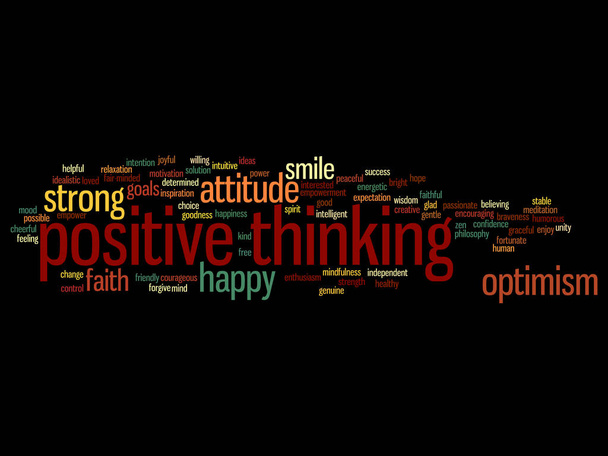 pensamento positivo nuvem palavra abstrata
 - Foto, Imagem