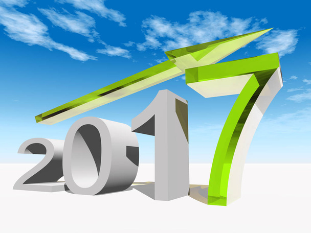 2017 anno simbolo con una freccia
  - Foto, immagini
