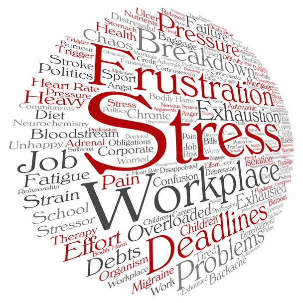 stress mental no local de trabalho
 - Foto, Imagem