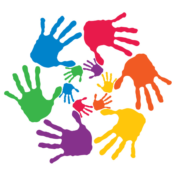 barevný malovaný lidské ruce  - Fotografie, Obrázek