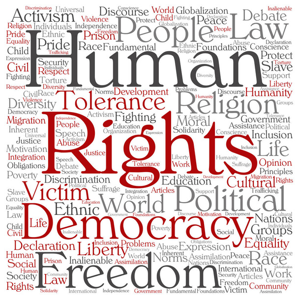 nuage de mots droits de l'homme
 - Photo, image