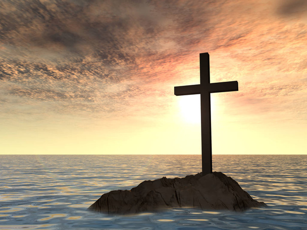 Cruz cristiana conceptual
 - Foto, Imagen