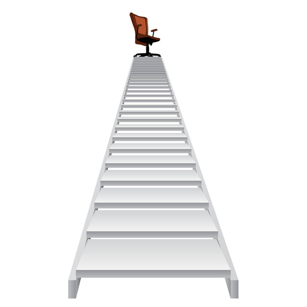 3d stair climbing to a leader - Photo, Image