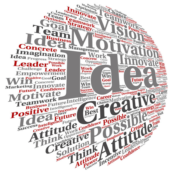 conceptual abstract creative business word cloud  - Photo, Image