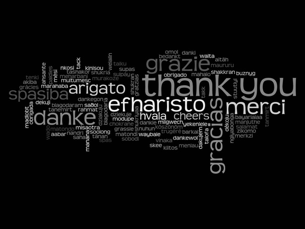 Абстрактное "спасибо" облаку слов
  - Фото, изображение