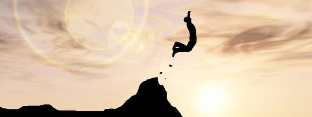 Liikemies siluetti hyppy
 - Valokuva, kuva