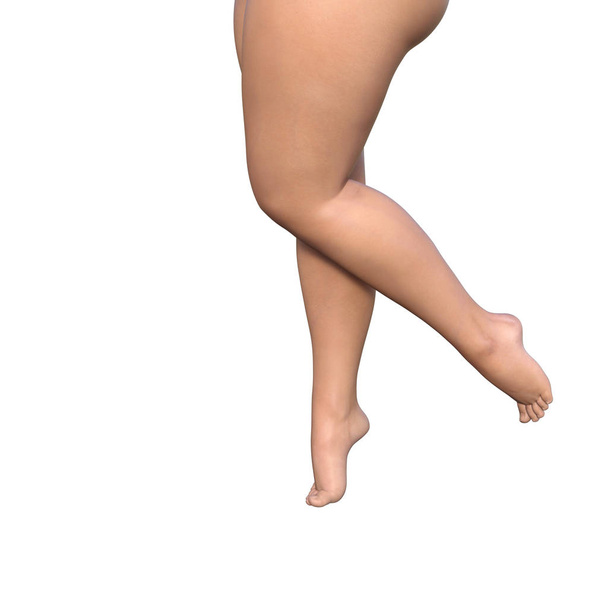 Fette weibliche Beine - Foto, Bild