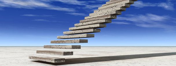 stair steps to heaven in desert  - Photo, Image