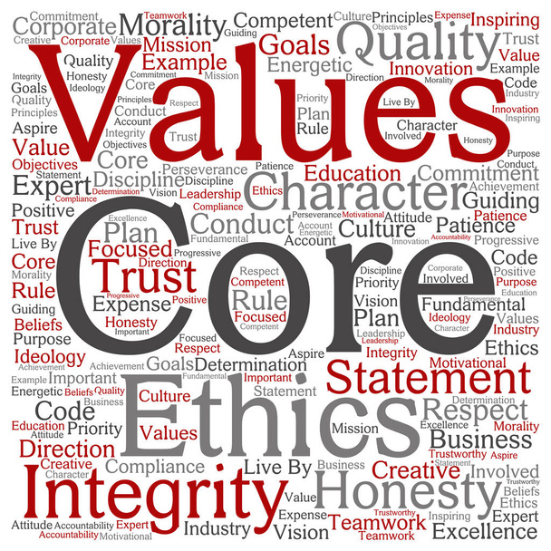 kern waarden integriteit ethiek  - Foto, afbeelding