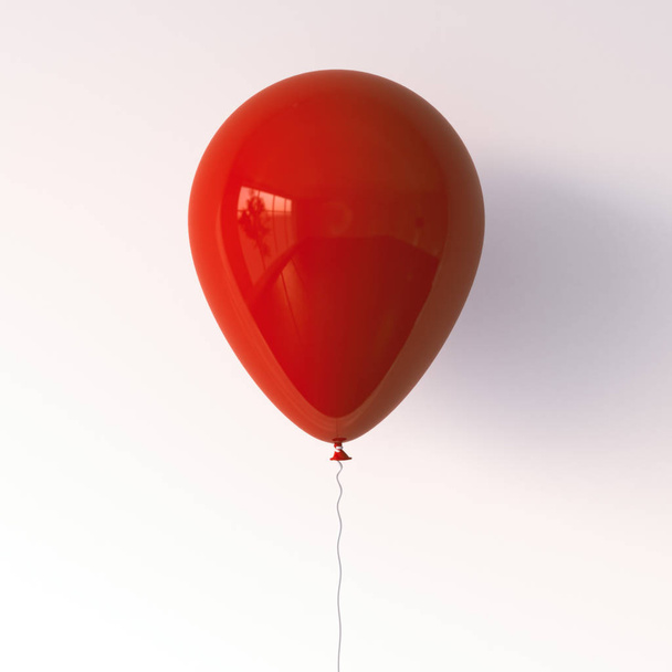 Red balloon. 3d rendering - Fotografie, Obrázek