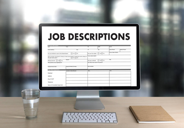 JOB DESCRIPTIONS Human resources, employment, team management  - Foto, Imagem
