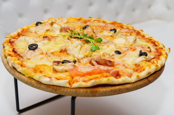 Pizza, delicious food, restaurant. - Photo, Image