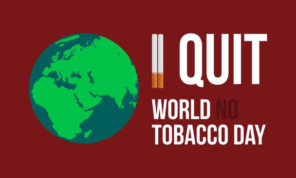 World no tobacco day vector flat - Vektör, Görsel