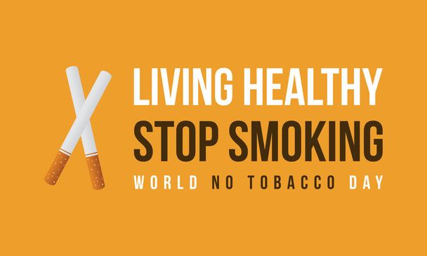 Background of no tobacco day vector flat - Διάνυσμα, εικόνα