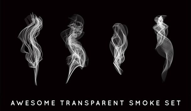 デジタルの現実的な煙のセット - ベクター画像