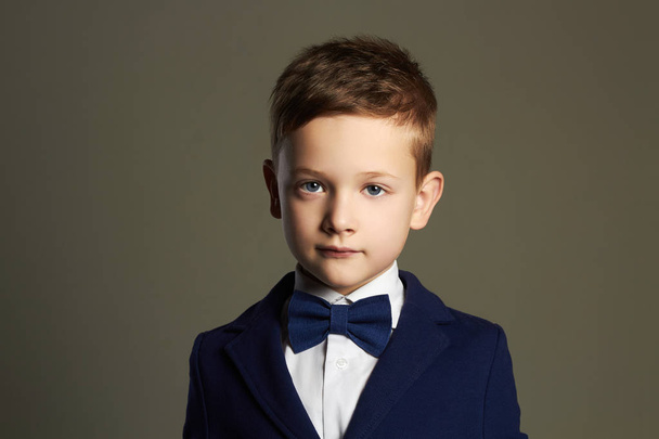 fashionable little boy.stylish kid in suit - Foto, Imagen