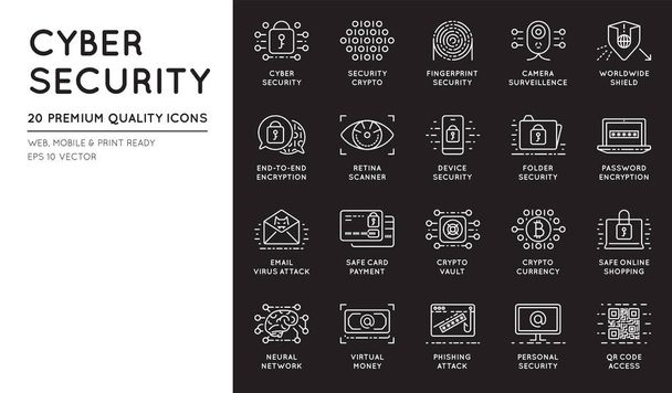 Cyber Security Icone Set
 - Vettoriali, immagini