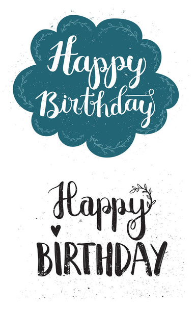 Set of Happy Birthday cards - Vector, Image