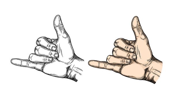 Kéz gesztus vázlat - Vektor, kép