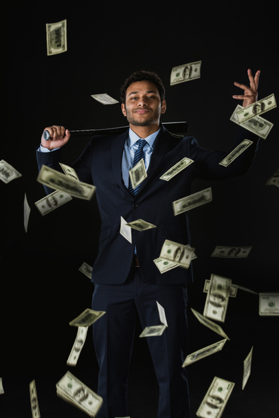 Businessman with bat and money  - Foto, immagini