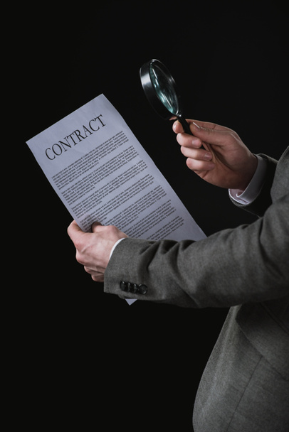 businessman holding contract - Фото, изображение