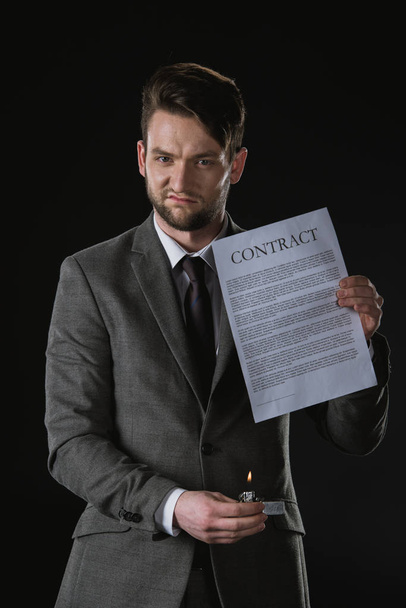 businessman holding contract - Photo, Image