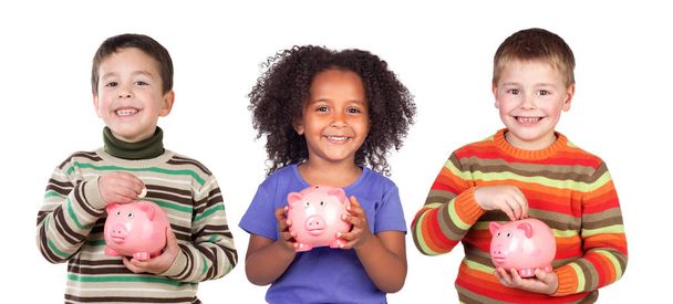 Children with piggy banks - Photo, Image
