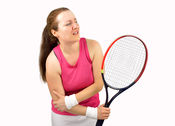 tennis woman player injured - Foto, Imagem