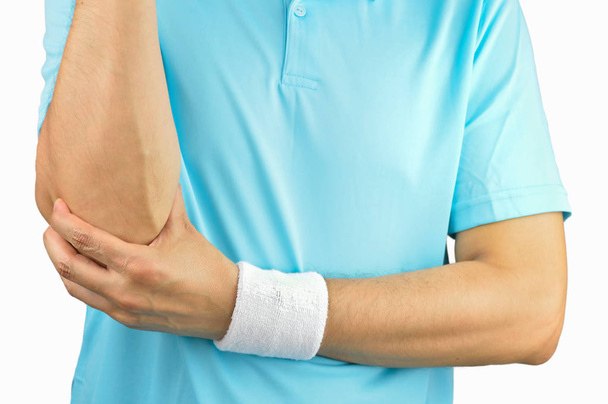 tennis player with elbow injury - Zdjęcie, obraz