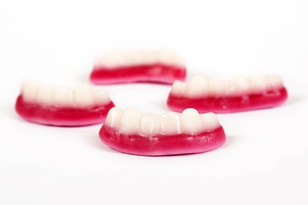 Sweet jelly jaws on white background - Foto, immagini