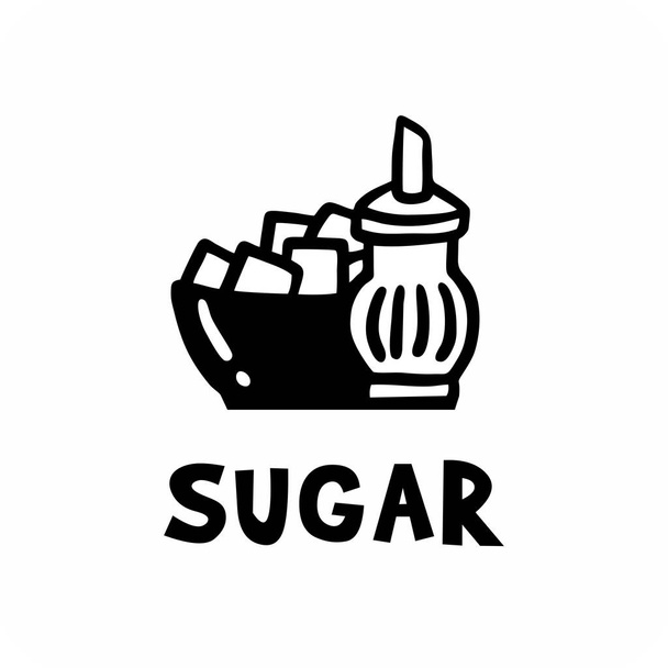 Μπολ ζάχαρη απλή εικόνα - Διάνυσμα, εικόνα