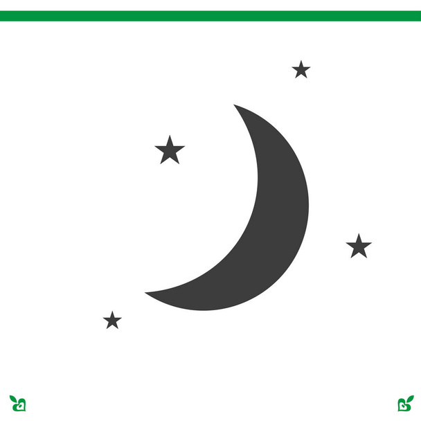 Lua & ícone de estrelas
 - Vetor, Imagem