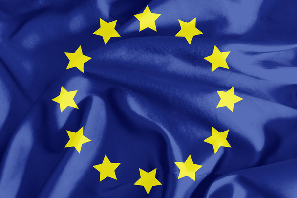 Avrupa bayrak bir doku - Fotoğraf, Görsel