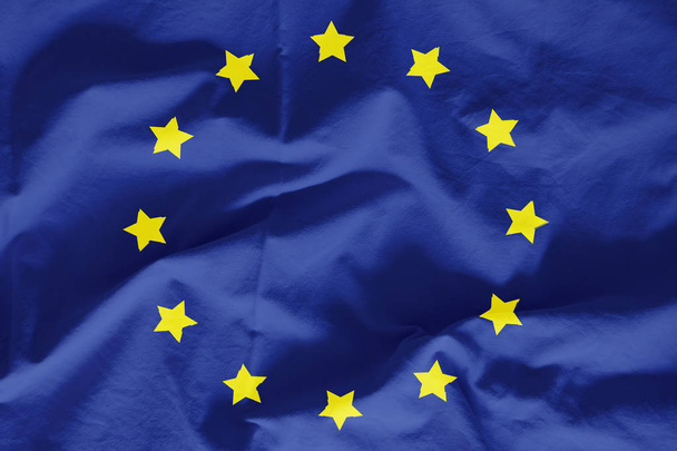 Bandera del euro sobre una textura
 - Foto, Imagen